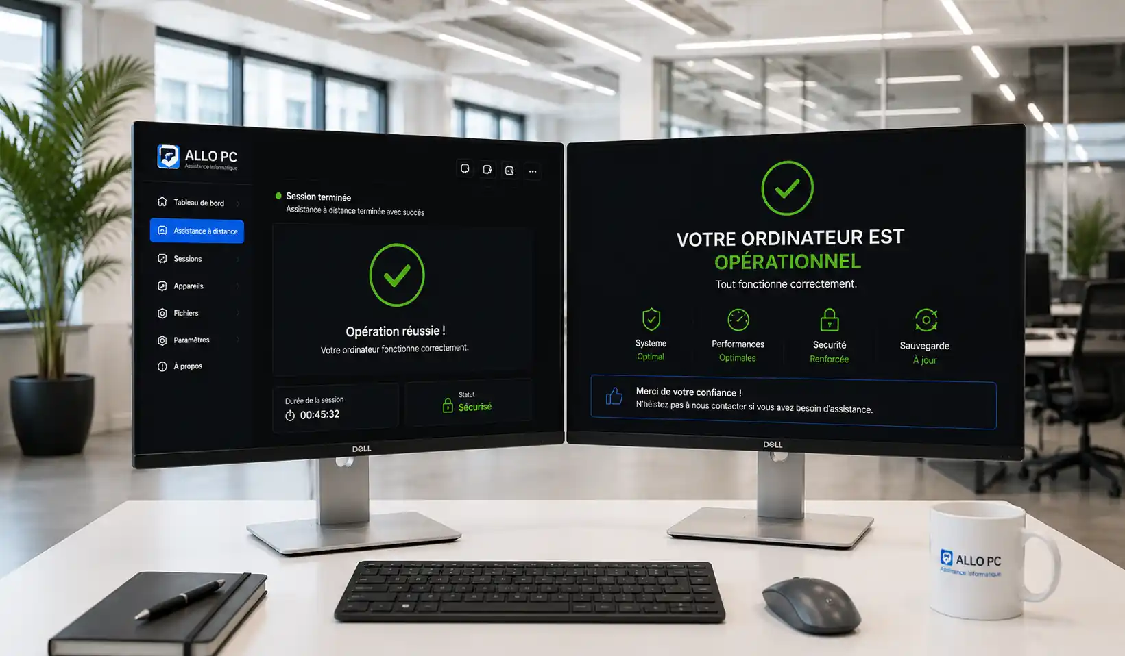 Votre ordinateur est opérationnel